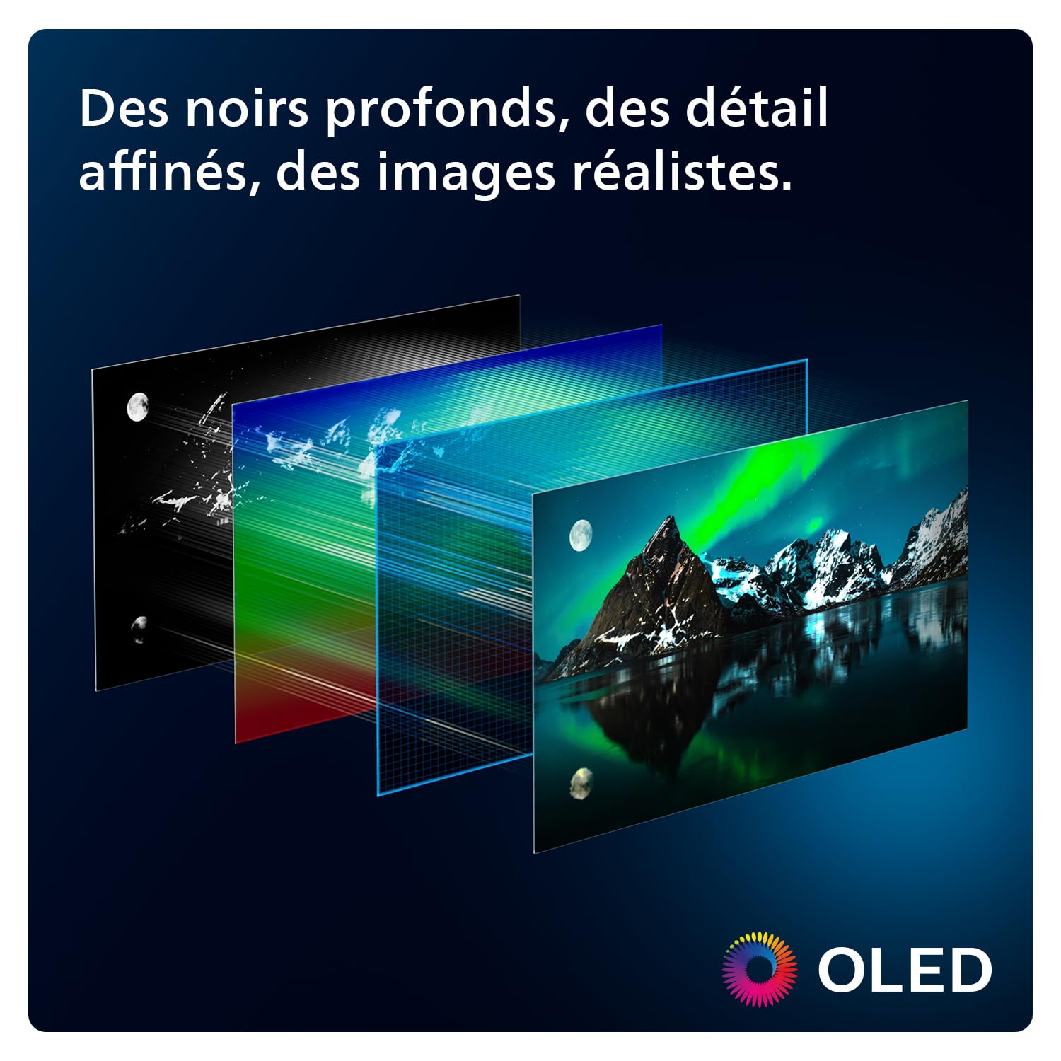 Philips Ambilight 48OLED809 Smart TV OLED 4K - Écran 48 Pouces, Plate-Forme P5 AI Perfect Picture Ultra HD, Google TV, Dolby Vision et Son Dolby Atmos, Fonctionne avec Alexa et Google Assistant