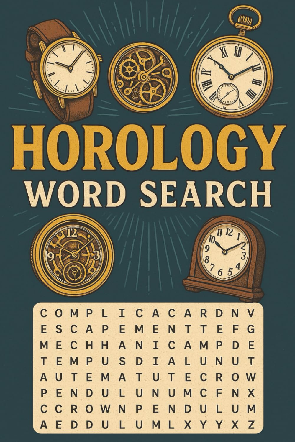 Horology Word Search for Clock Lovers: 40 Engaging Puzzles Featuring Timekeeping Terms, Watchmaking Tools, Famous Clocks & More