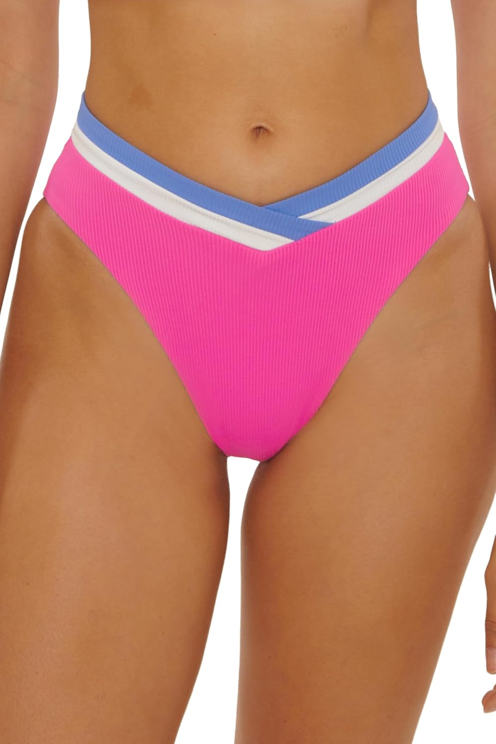 Becca Coast Line - Women's High Waist Bikini Bottom, Cheeky Coverage, Swimwear Separates for Women