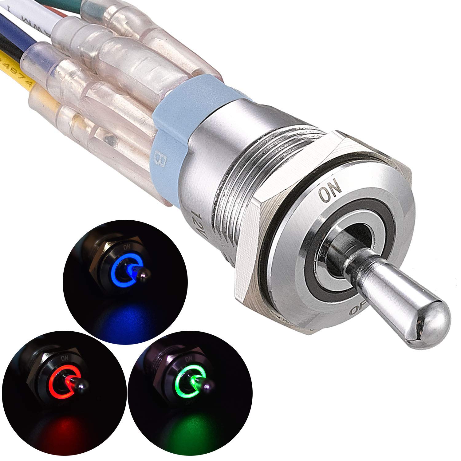12V 230V AC/DC Toggle Switch Rocker Switch Tilt ON/OFF Switch - 12V DC ...