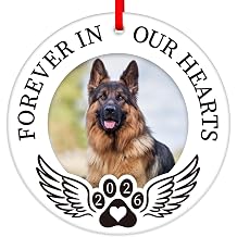 WaaHome Dog Photo Memorial Ornament 2026 Dog Memorial Gifts for Loss of Dog