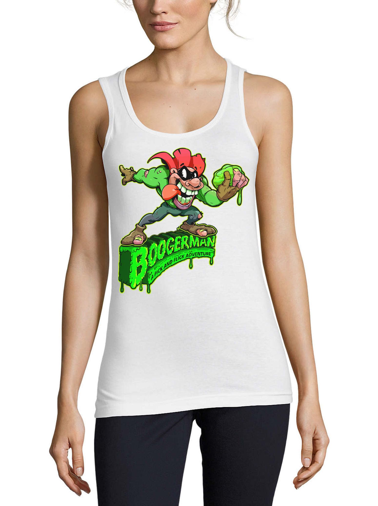 Boogerman camiseta algodón mujer transpirable blanca sin mangas 3