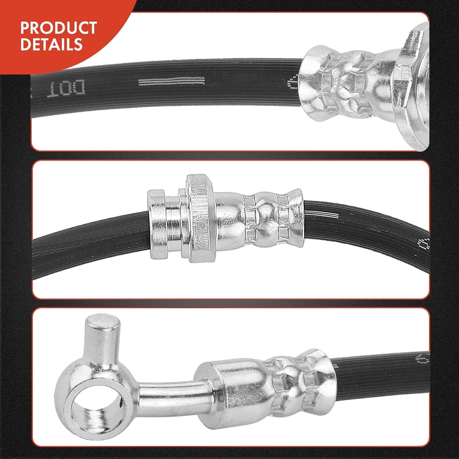 A-Premium Front Passenger Brake Hydraulic Hose Compatible with Nissan Models - Maxima 2009 2010 2011 2012 2013 2014 3.5L - Replace# 46210ZX70B