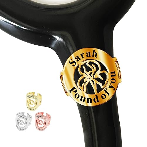 Etiqueta de nombre de estetoscopio personalizada, dijes de identificación de estetoscopio personalizados para enfermeras, médicos, asistentes