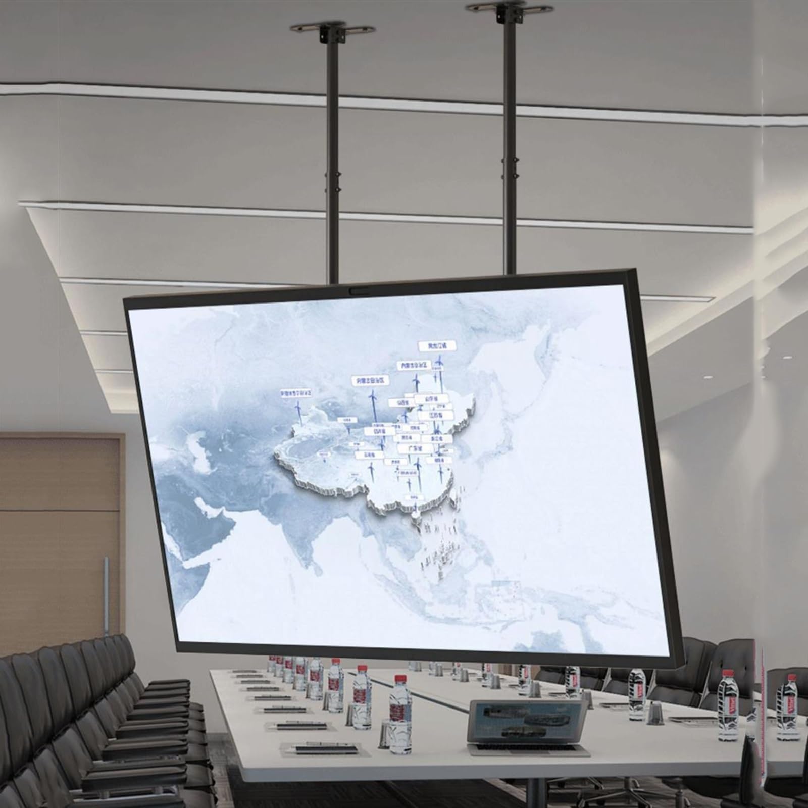 Staffa Di Montaggio TV A Soffitto Regolabile, Staffa A Parete TV Staffa TV A Soffitto Motorizzata, Staffa TV Sospesa Bipolare Per Schermo Piatto LED Da 60-100 Pollici, VESA Massimo 1000x600mm(3m)