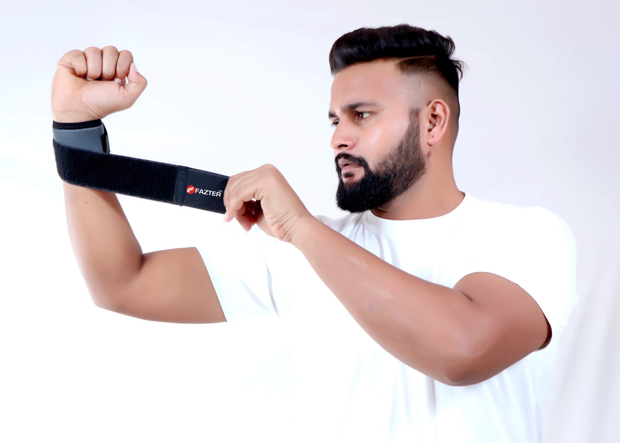 FAZTER� Adjustable Wrist Support | Suitable To Weightlifting, Power-Lifting, Gym & Best For All Type Sporting Activities for Men & Women (Grey) (B084P36BZ5) Amazon Price History, Amazon Price Tracker
