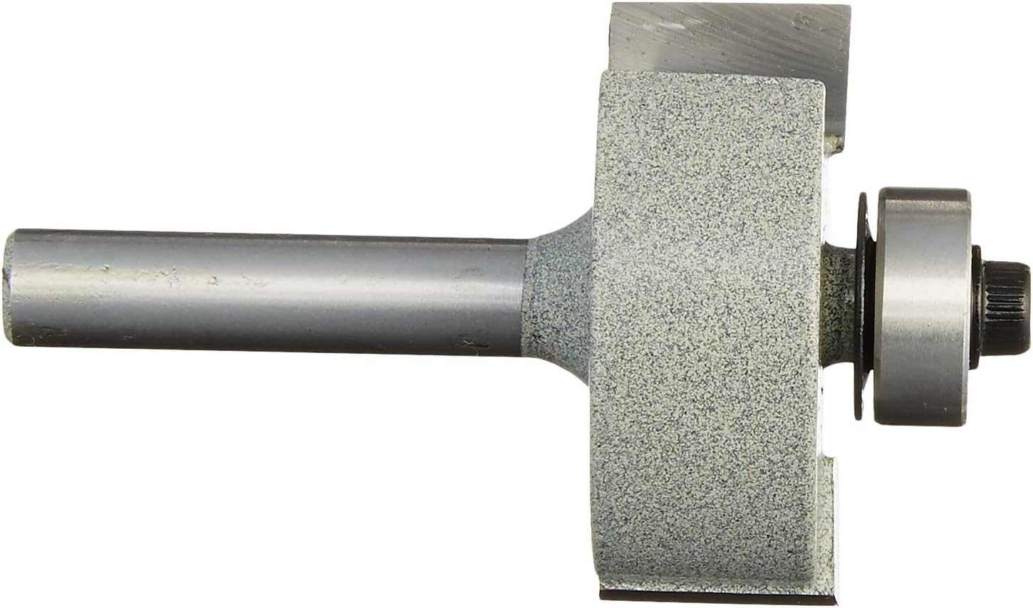 Vermont American 23117 3/8-by-1/2-Inch Carbide Tipped Rabbet Router Bit, 1/2-Inch Ball Bearing 2-Flute 1/4-Inch Shank