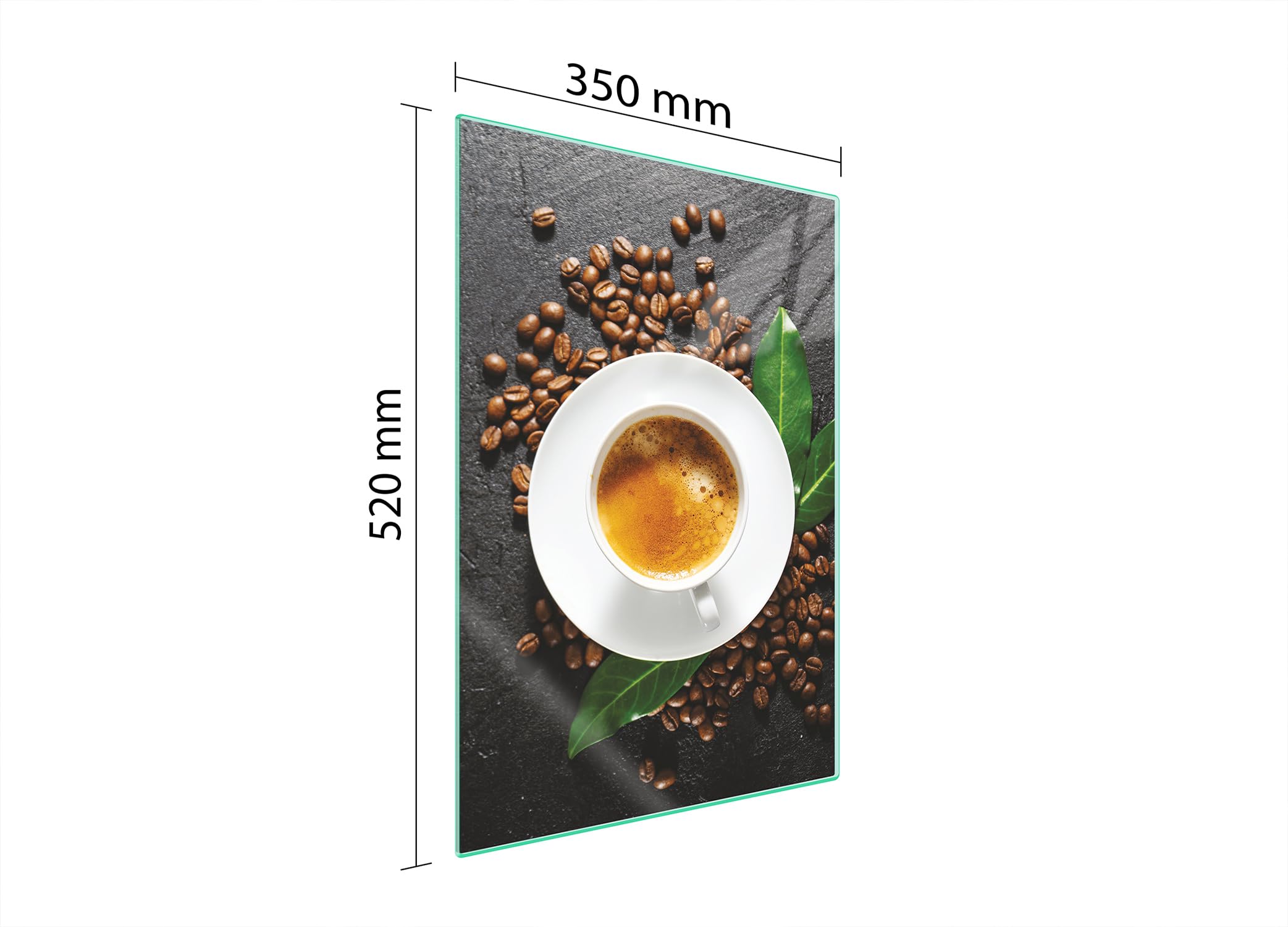 Plaque De Protection Pour Cuisinière Induction - Verre Trempé 4 Mm - 35x52 Cm - Motif Cœur - Anti-éclaboussures, Planche à Découper - 8