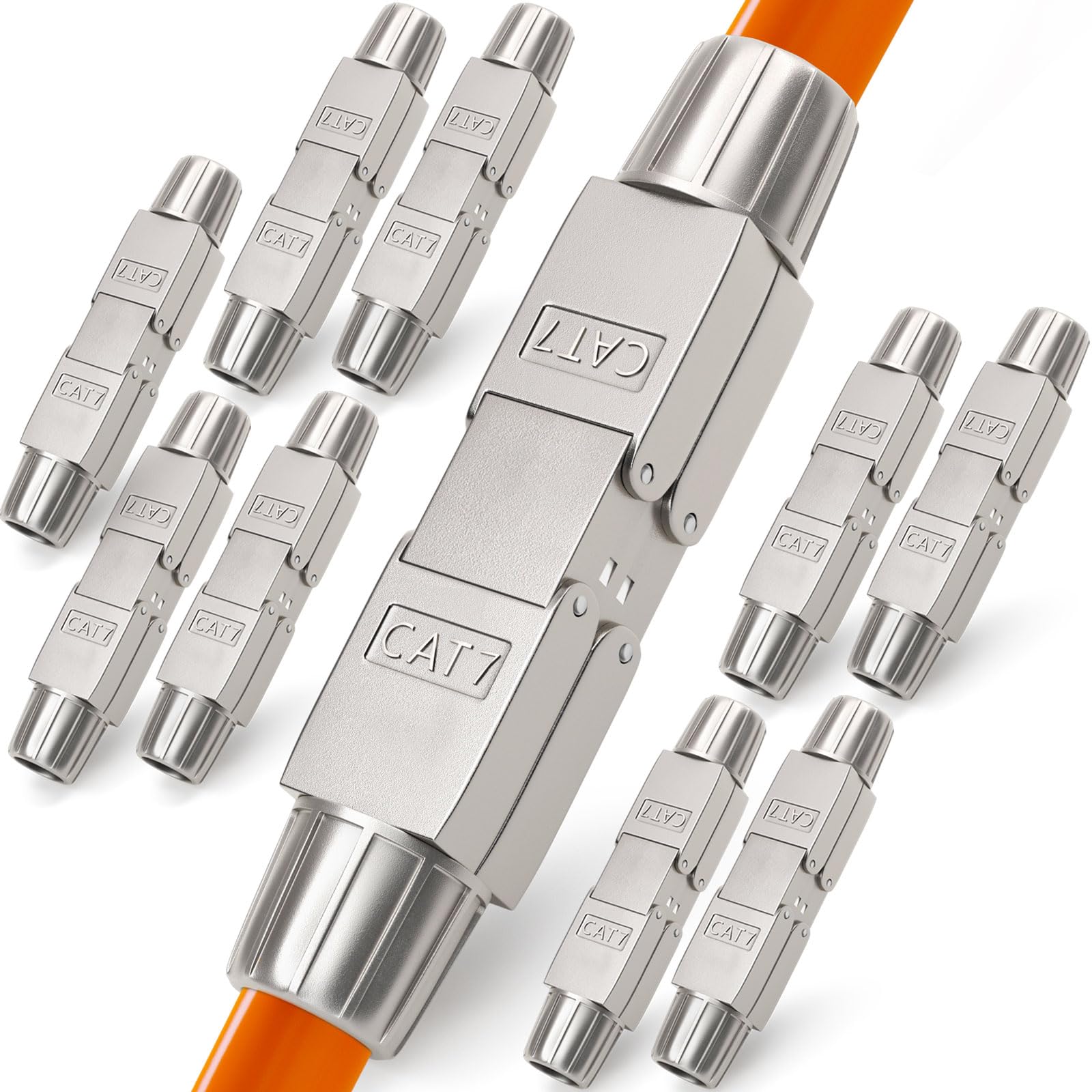 HB-DIGITAL LSA Cat.7 STP Netzwerkkabelverbinder werkzeuglos Steckverbinder Steckverbinder Vor-Ort-Konfektion Adapter Verlängerung für LAN Verlegekabel Ethernet Installationskabel