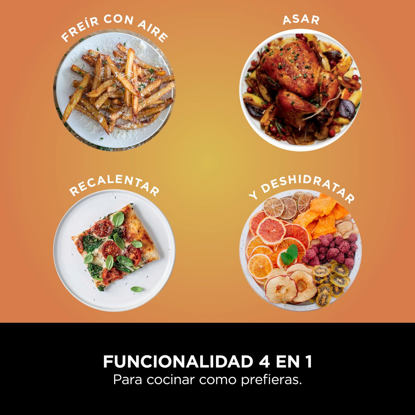 Ninja Air Fryer PRO, Freidora de Aire, 4,7L, Cesta Indiviual, AF140EU | 4 en 1, Freír con Aire, Asar, Recalentar, Deshidratar, 1-2 Porciones, Digital, Cesta y Rejilla Antiadherentes, en Negro