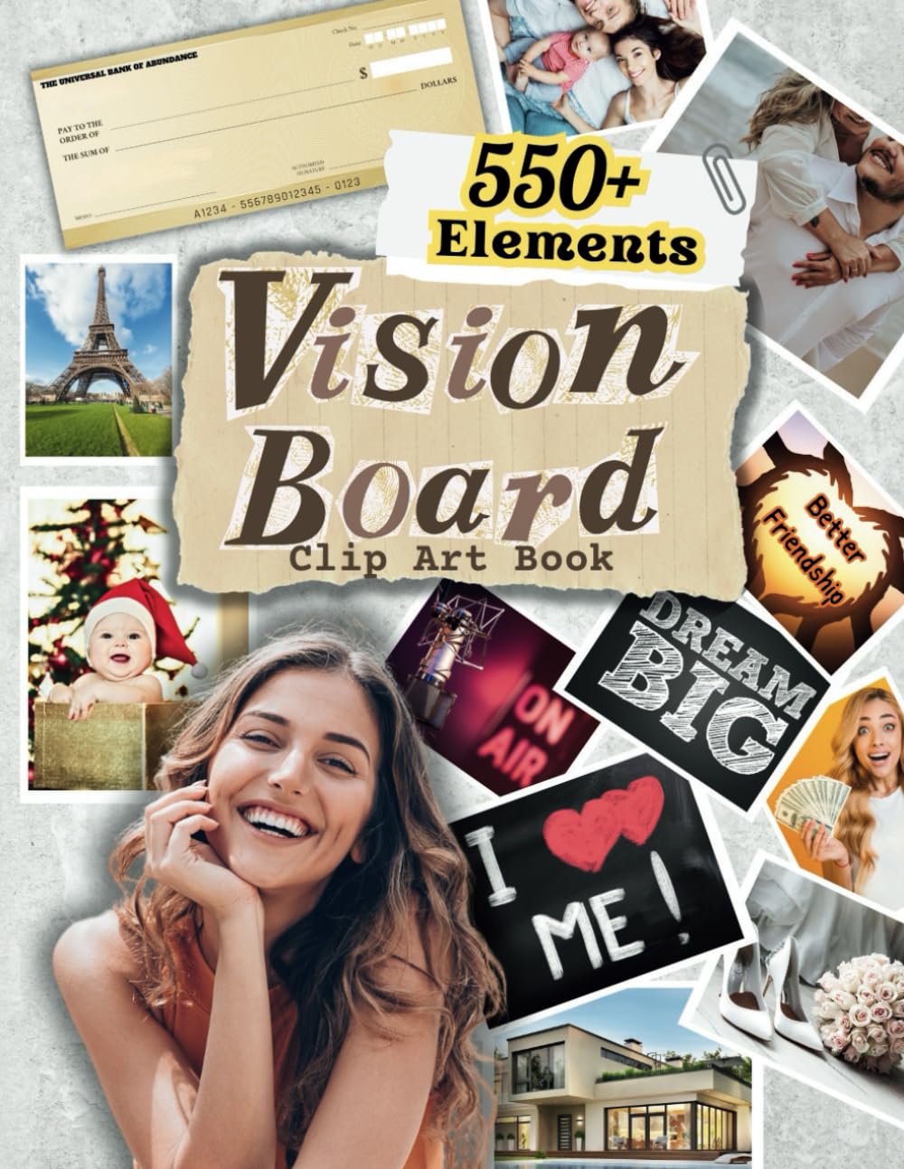 Vision Board Clip Art Book: 550+ Inspirational Pictures For Women and Men | Create Dream Vision Boards With Images, Quotes, Tools & affirmations For ... In Just One Magazine (Vision Board Kit)