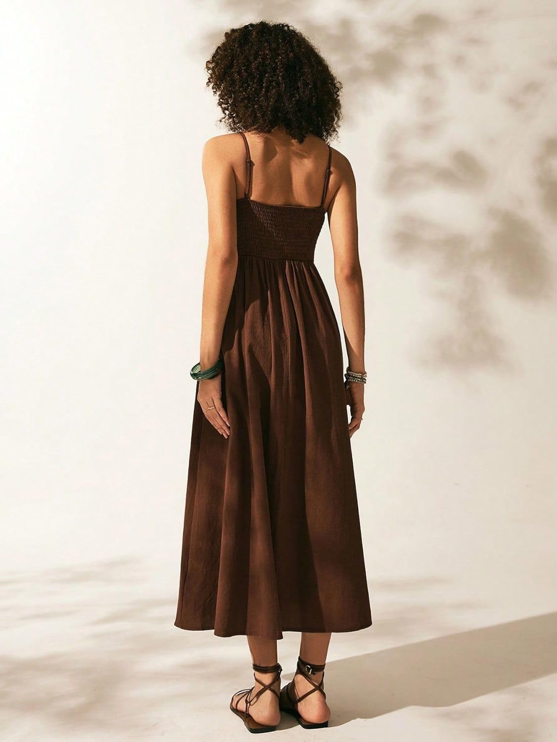 SKAYS Women's Maxi Long Dress Summer Spaghetti Strap Flowy Sleeveless A-Line Beach Vacation Dress with Pockets - Image 2