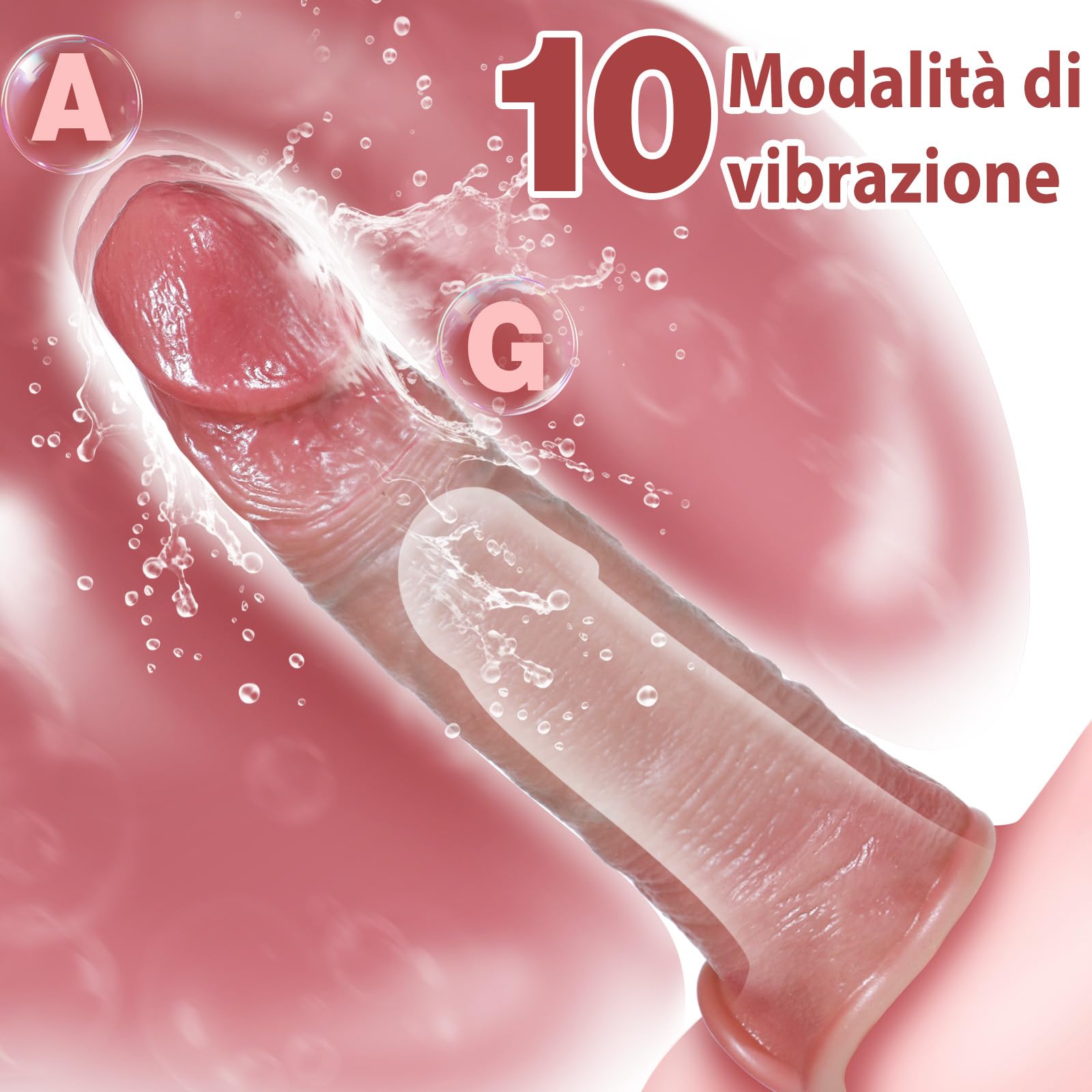 Guaina Pene Vibratore Sex Toys per Uomini - Dildo Realistico Uomo Prolunghe  per il Pene Giocattoli Sessuali Donna Coppie Sesso con 10 Modalità di  Vibrazione, Erotici Maschili Anello Vibrante del Pene :