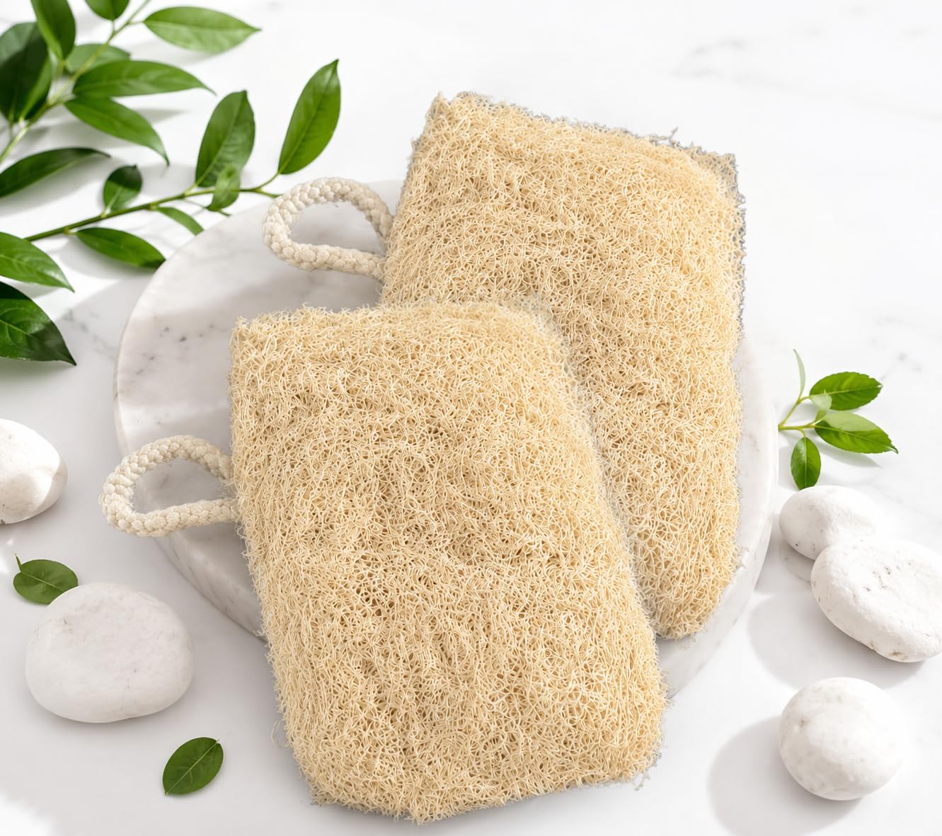 Purelife Essentials Organic Natural Loofah Set of 2 | 100% Natural Bath Loofah Sponge for Body Exfoliation | Eco-Friendly Biodegradable Shower Scrubber | Deep Cleansing Bath Sponge for Men & Women | Skin Exfoliator-picture-40