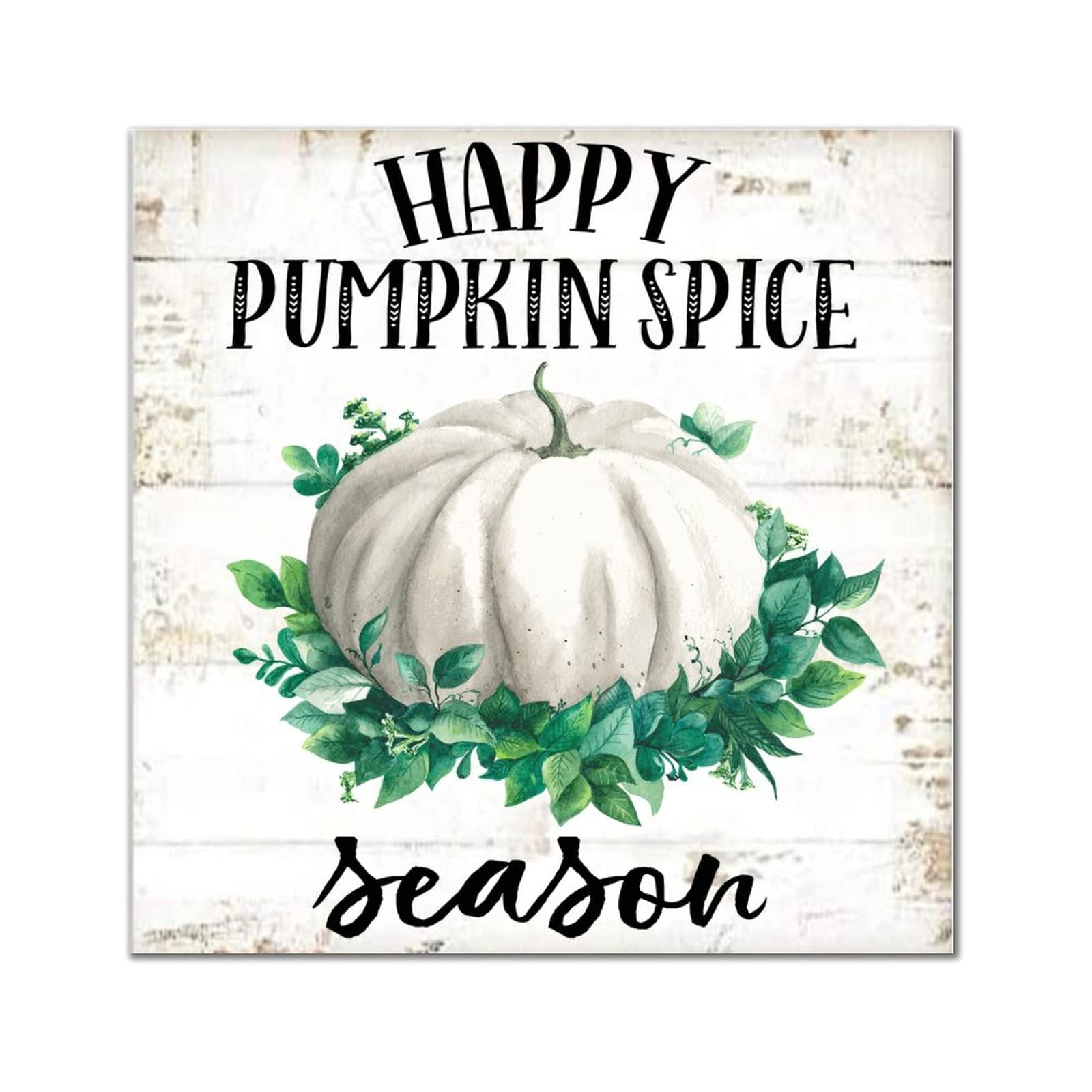 Panneau en bois Happy Pumpkin Spice pour une ambiance d'automne cosy au salon