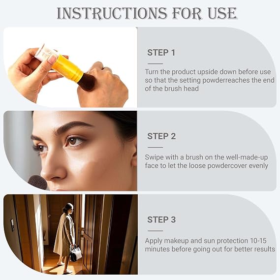 Scalp Mineral Powder Sunscreen, SPF 50 - Protect Face And Scalp, Oil Control Setting Powder Lightweight, Long-lasting, Breathable And Suitable For All Skin Types