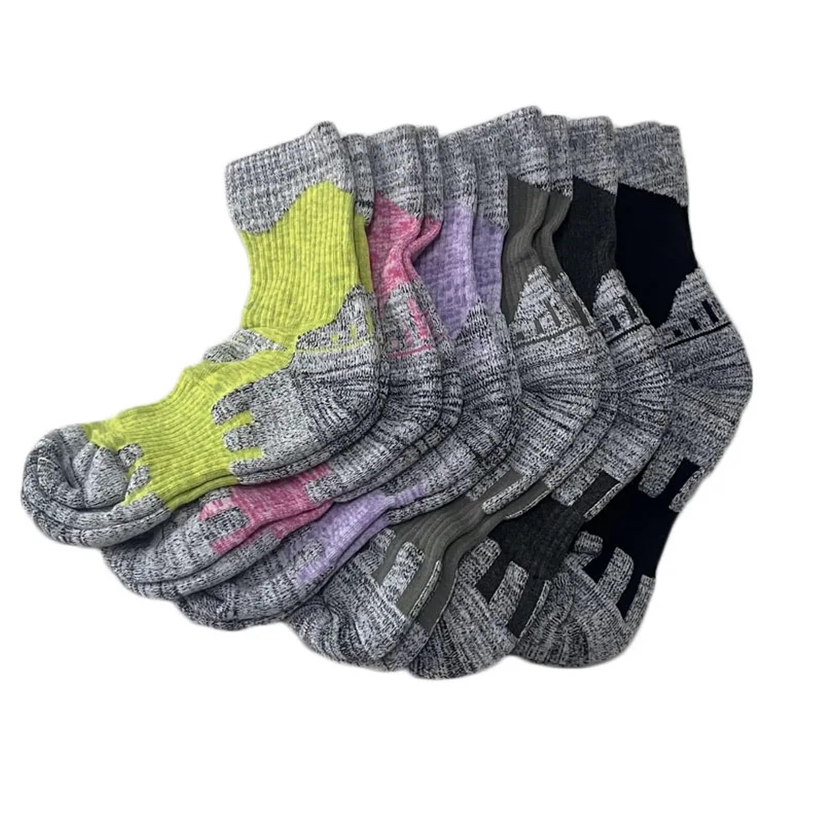 JIANZHONG Skisocken, 3 Paar, dicke Wandersocken, Kompression, rutschfest, Winter, Camping, Thermosocken, warme Sportsocken, Herren und Damen, Trekkingsocken, Snowboard