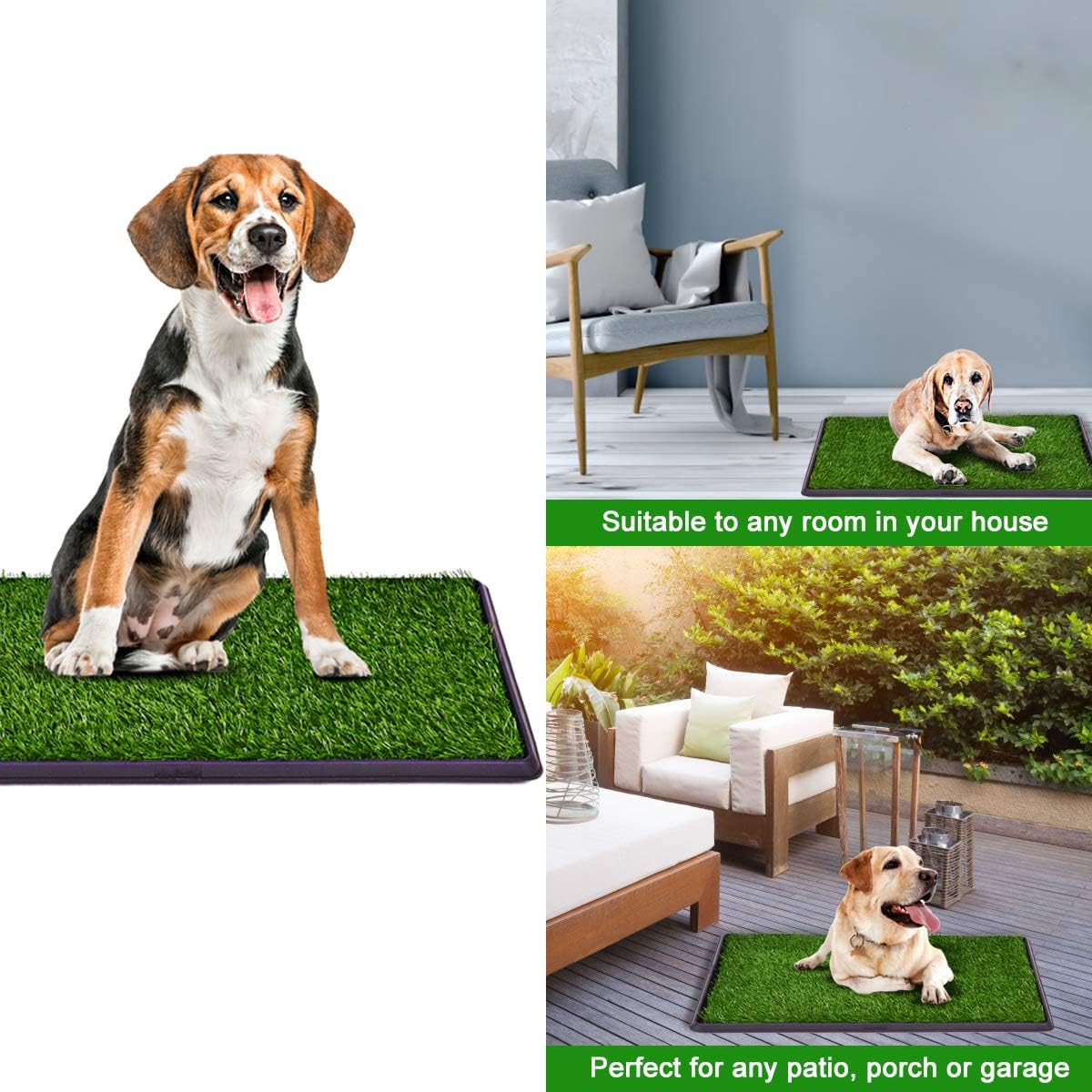 Giantex Dog Puppy Pet Potty Pad, Home Training Toilet Pad, Grass Surface Portable Dog Mat Turf Patch Bathroom Indoor Outdoor (30"x20")