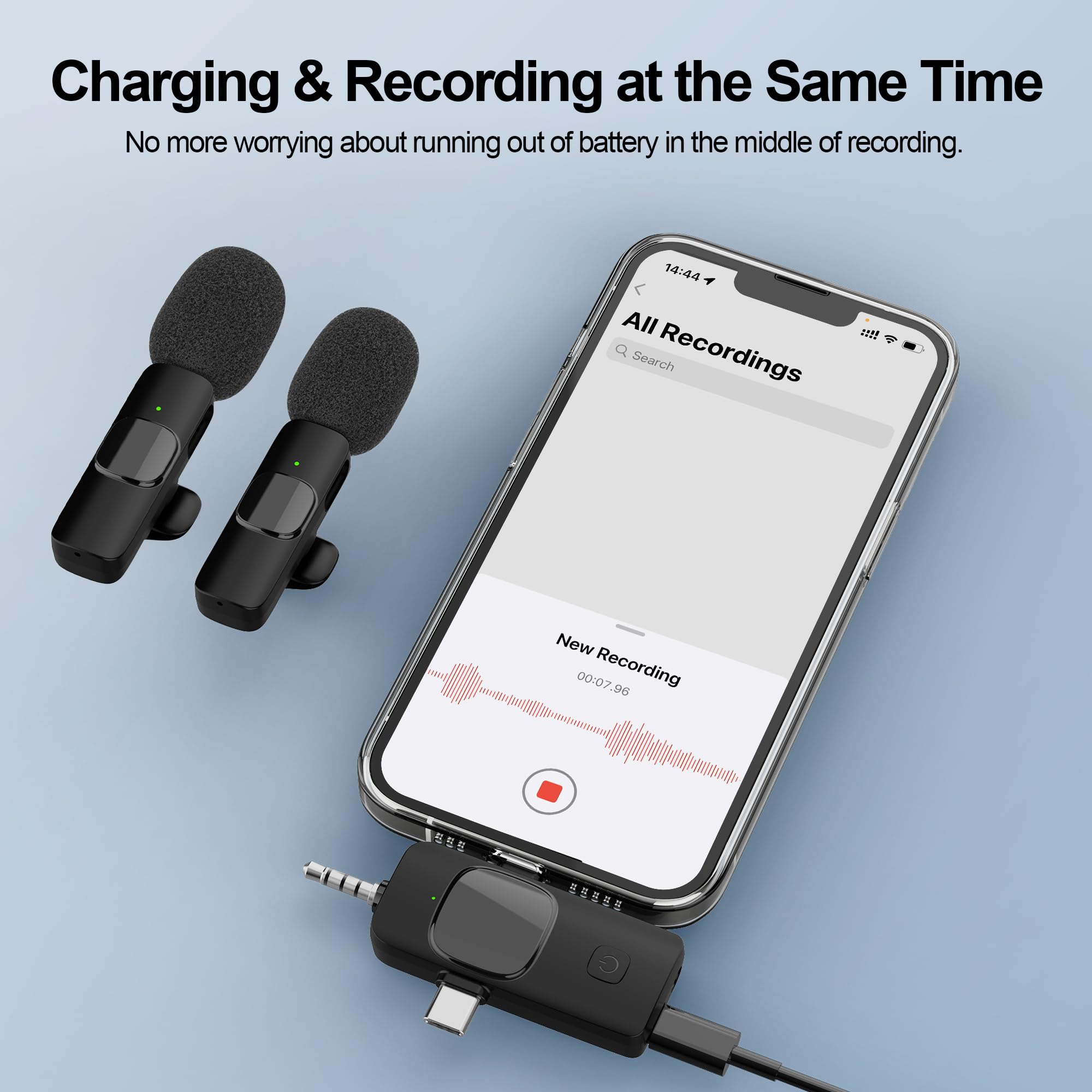 Amazon.com: DANCIEYA 3in1 Lavalier Wireless Microphone for
