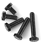 M5 x 8mm 12mm 16mm 20mm 25mm Heavy Duty Hexagon Bolts Hex Head Screws, 8.8 Grade Alloy Steel, Black Oxide Finish, Metric Fully Thread, Machine, Assortment Kit 50PCS