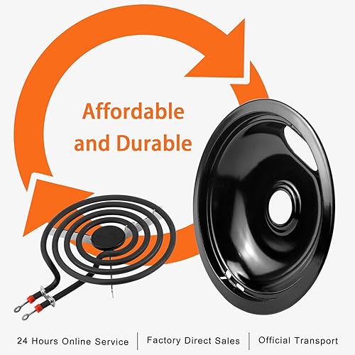 Miniatura 5 de Sartenes de goteo para quemador de estufa eléctrica W10288051Cubiertas para quemador de estufa W10290353 W10290350 y repuesto para quemador de