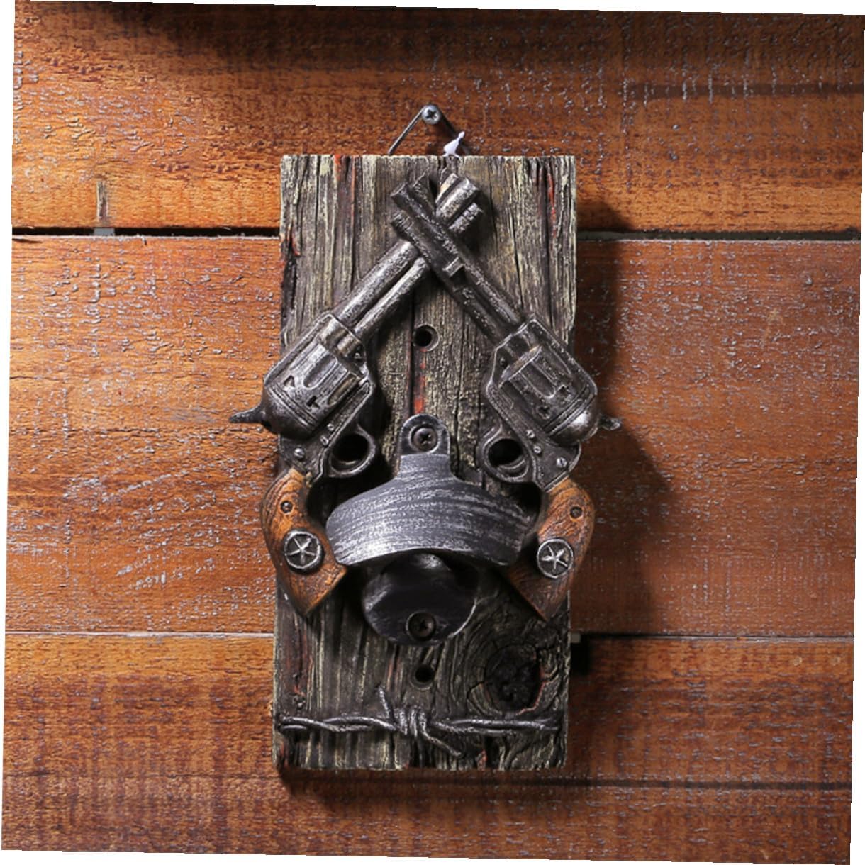 Creative Beer Bottle Opener Resin Hanging Dual Barrel Style Funny Bar Opener Pendant for Home and Bar Use