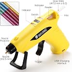 SainSmart Mini Cordless Hot Glue Gun with Anti-Drip Design and 20 Glue Sticks for Christmas Decorations, DIY, Creative Crafts & Arts, and Quick Repairs