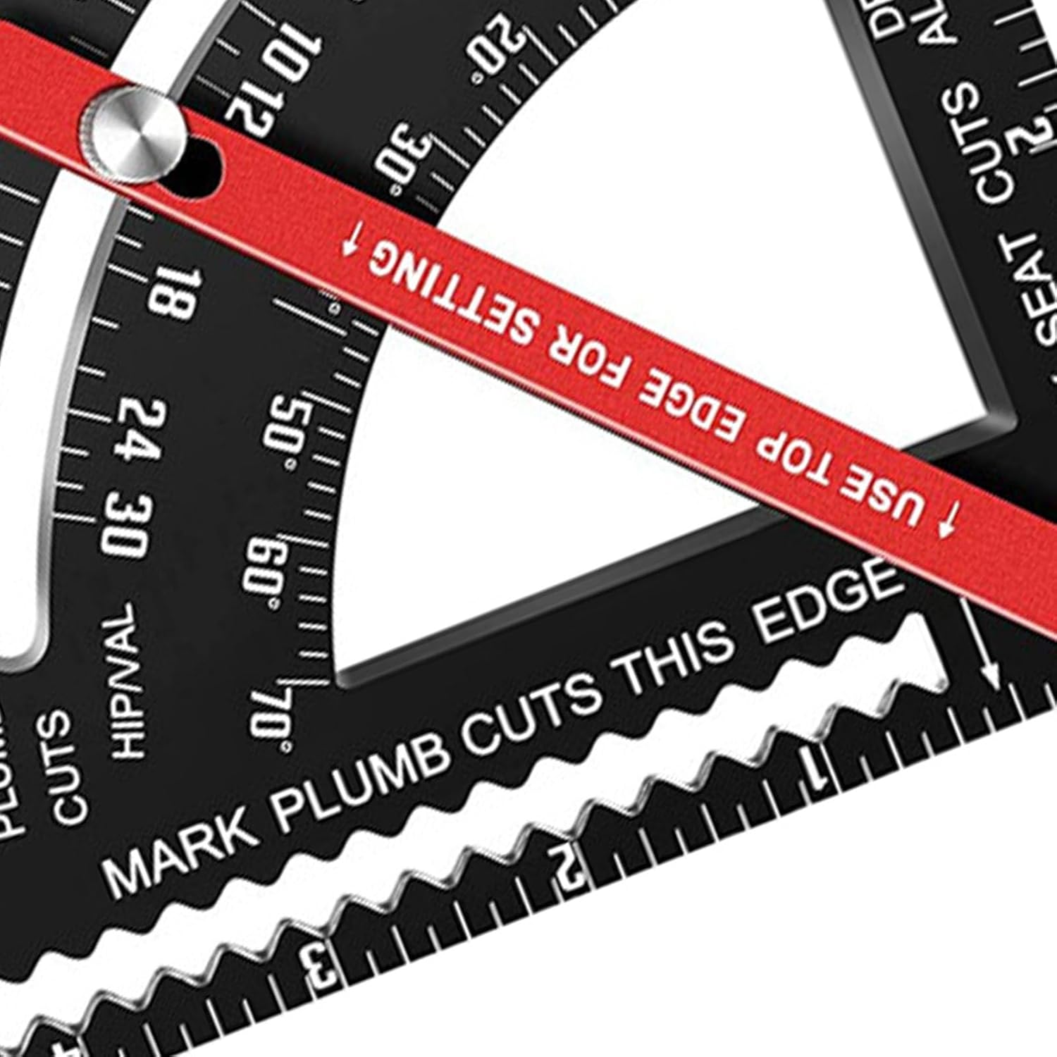 Pomya Carpenter 7 Inch, Rafter and Combination Tool Set, 80° Angle Measuring & Adjustable, Aluminum Alloy Triangle Ruler Rafter with 2 Pencils, Clear Scale, Imperial, Pomyahe9nqixyaf-12