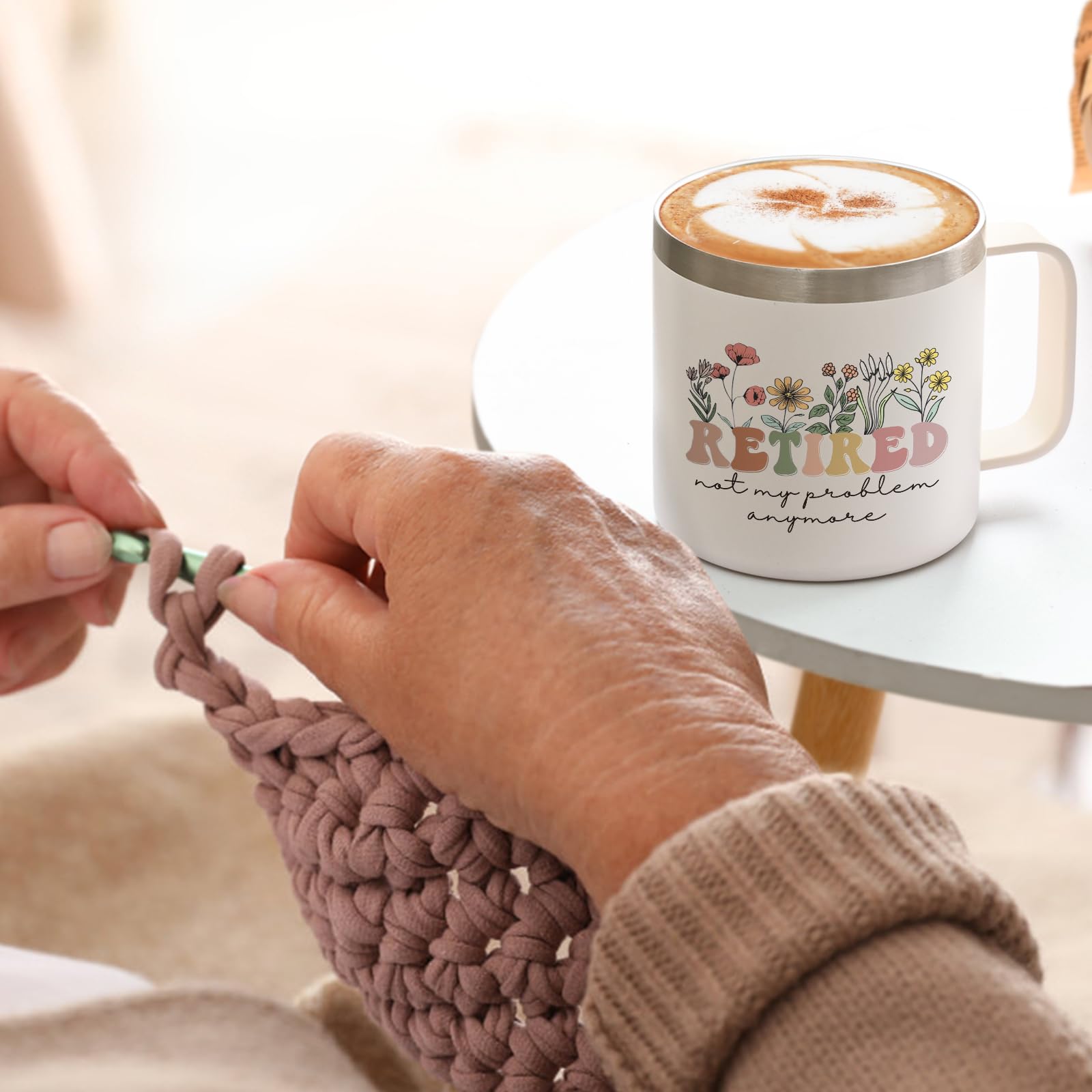 Lifecapido Regalo de jubilación para mujer, regalo de jubilación para mujeres, taza de café jubilada Not My Problem Anymore, regalos de jubilación, regalos de cumpleaños, regalos de Navidad para