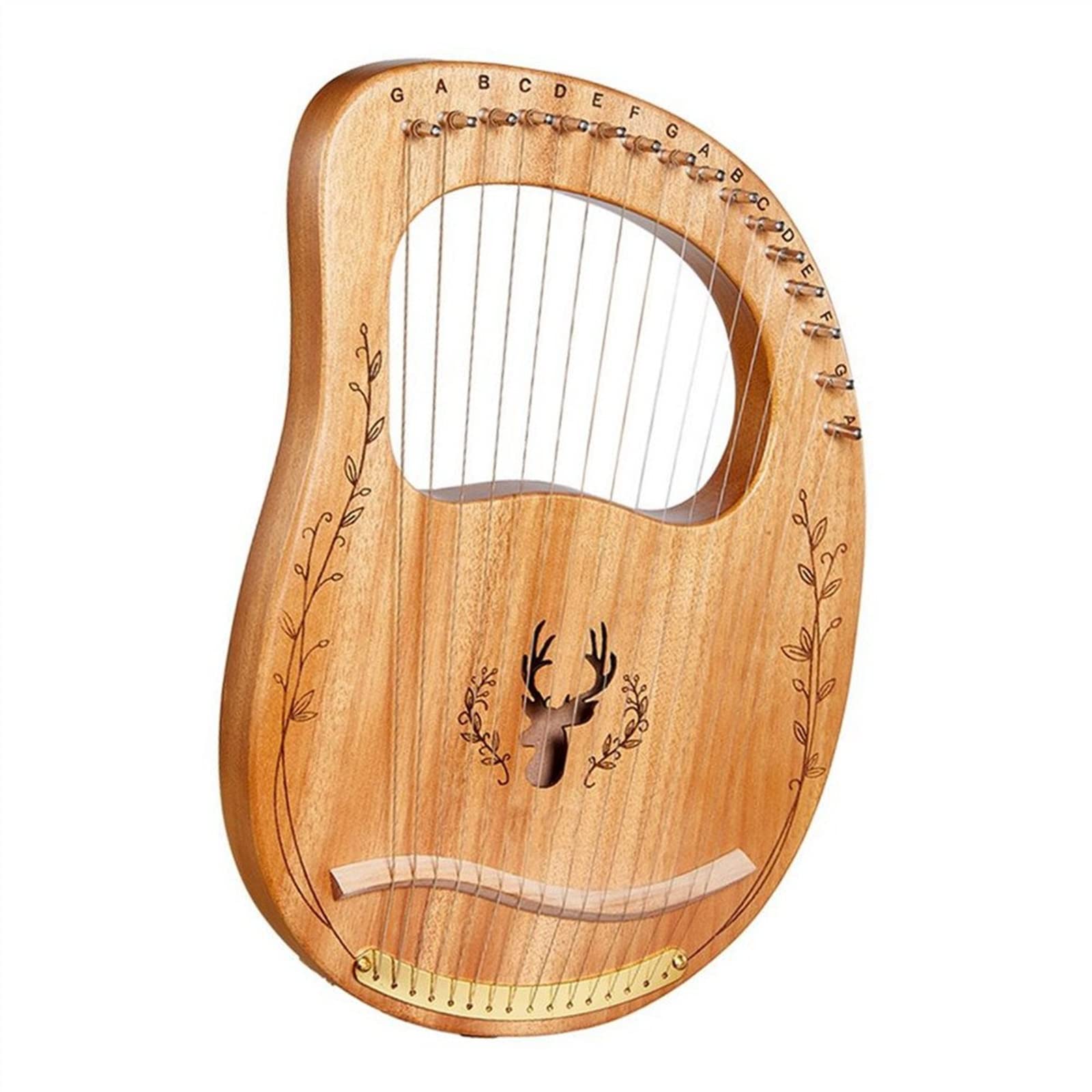 Harfen 16-saitige Harfe Tragbare Mahagoni-Leier-Harfe Anfänger Mahagoni 16-saitiges Harfen-Musikinstrument (Color : 3/4)