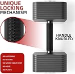10-80lb Adjustable Dumbbells, Single Dumbbell, Quick Weight Adjustment, Lockable Square Weight Plate Dumbbell Set, Suitable for Home Gyms.