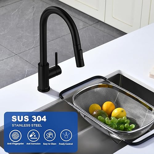 Miniatura 19 de Tohlar Grifo de agua potable para fregadero de cocina, grifo de agua filtrada de níquel cepillado, grifo de ósmosis inversa sin plomo, sistema de