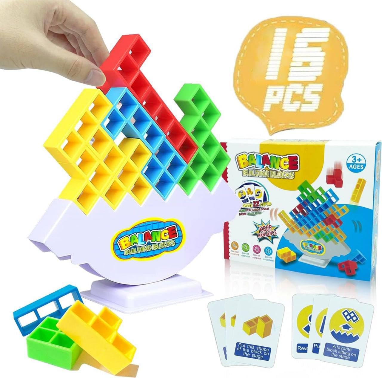 NIYANETAIL Tetra Tower Game Interactive STEM Toy with 16 Pieces for Family Fun, Travel, Parties Promotes Balance and Coordination Skills (B0CXQ117ZG) Amazon Price History, Amazon Price Tracker