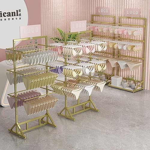 Miniatura 3 de ZAQYCM Soporte de exhibición de altura ajustable para brasieresbragascalcetines, organizador de ropa interior de piso para armario, tienda de