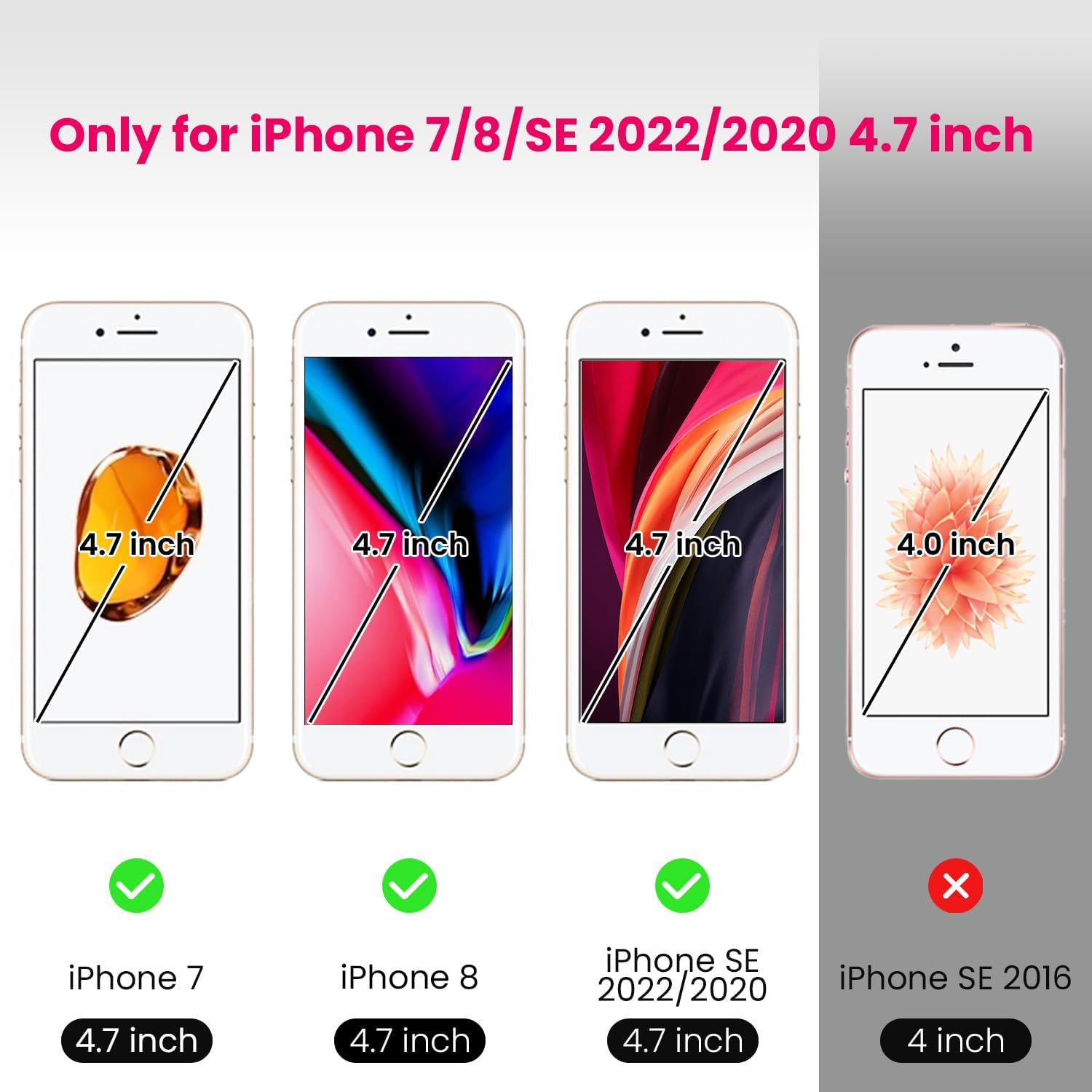 Designed for iPhone SE Case 2022/2020,for iPhone 7 8 Case,[Straight Edges][Camera Protection] Silicone Phone Case with [2X Screen Protectors],Soft Anti-Scratch Microfiber Lining,4.7 inch,Blue - Image 7