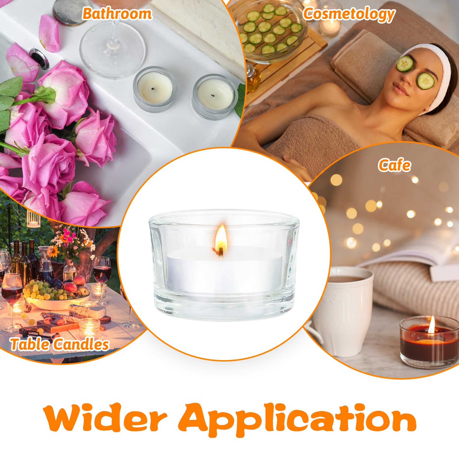 2 Pcs Bicchieri Porta Candele Portacandele Tealight in Unico