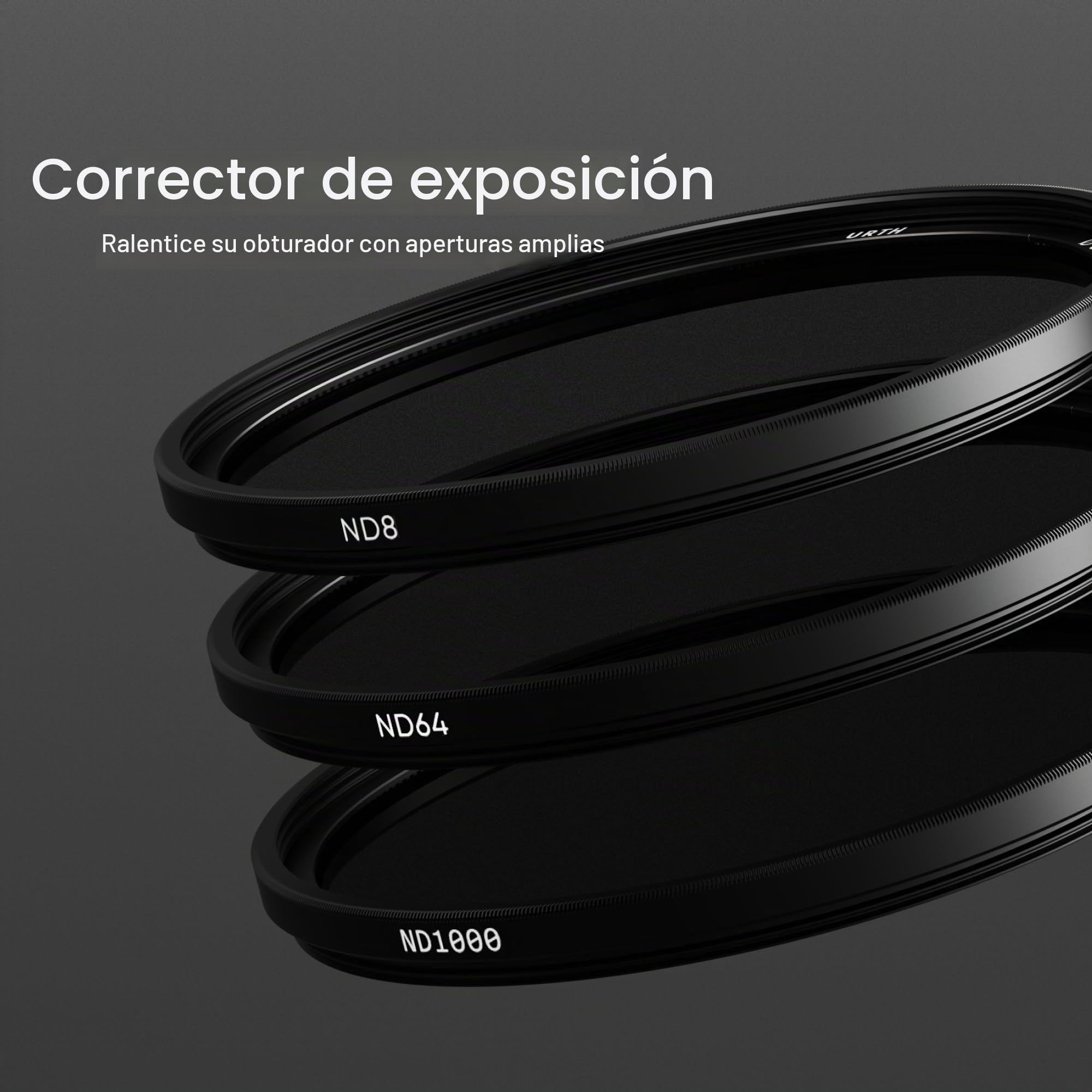 Urth 49 mm Filter Kit de Filtros ND8, ND64 y ND1000 para Objetivo (Plus) 3 en 1 — Nano-Recubrimiento de 20 Capas, Vidrio óptico HD para cámara