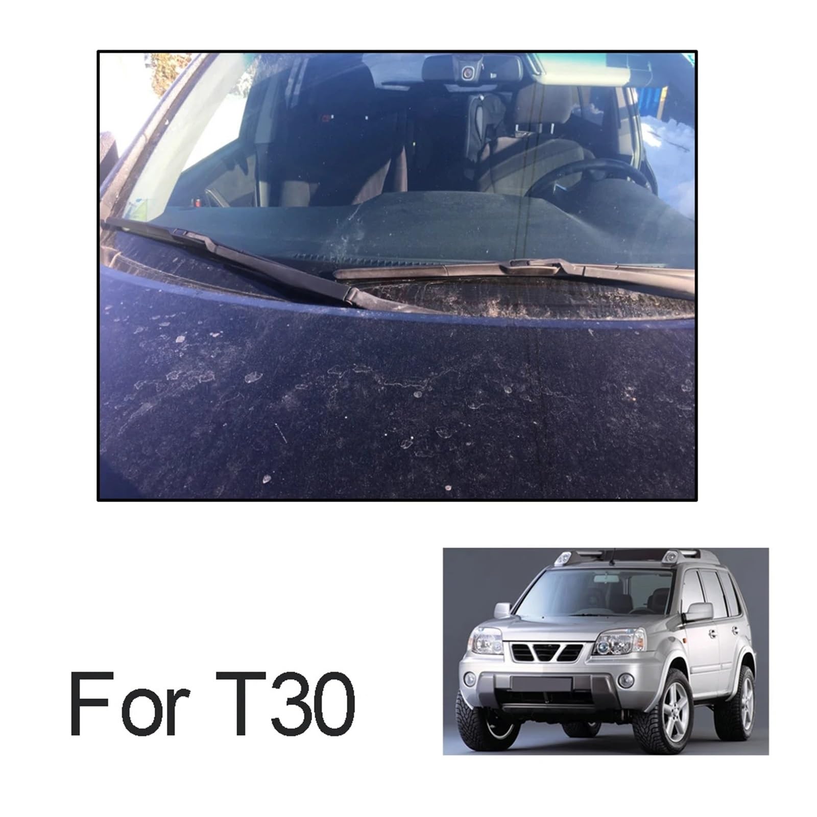 Spazzole tergicristallo per Nissan Per X-Trail T30 2000-2007 | Set di spazzole tergicristallo anteriori e posteriori per Nissan Per X-Trail T30 24"+16"+17" 2000-2007