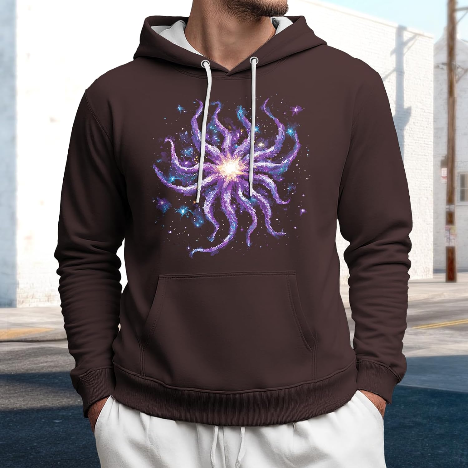 Pullover Sweatshirts For Men Comfy Pullover With Pocket Hip-Hop Hoodie Active Urbanwear Vacation Clothes Fall - Image 2