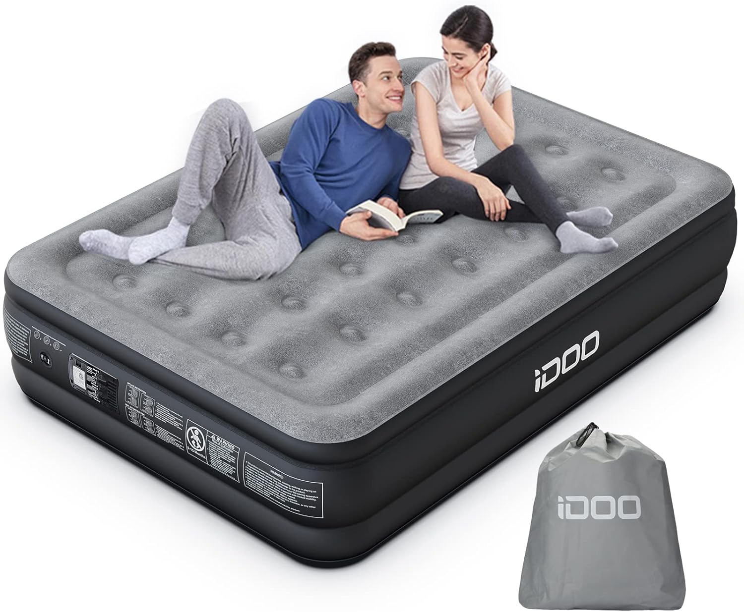 iDOO Air Mattress, Full Size Inflatable Mattress with Built