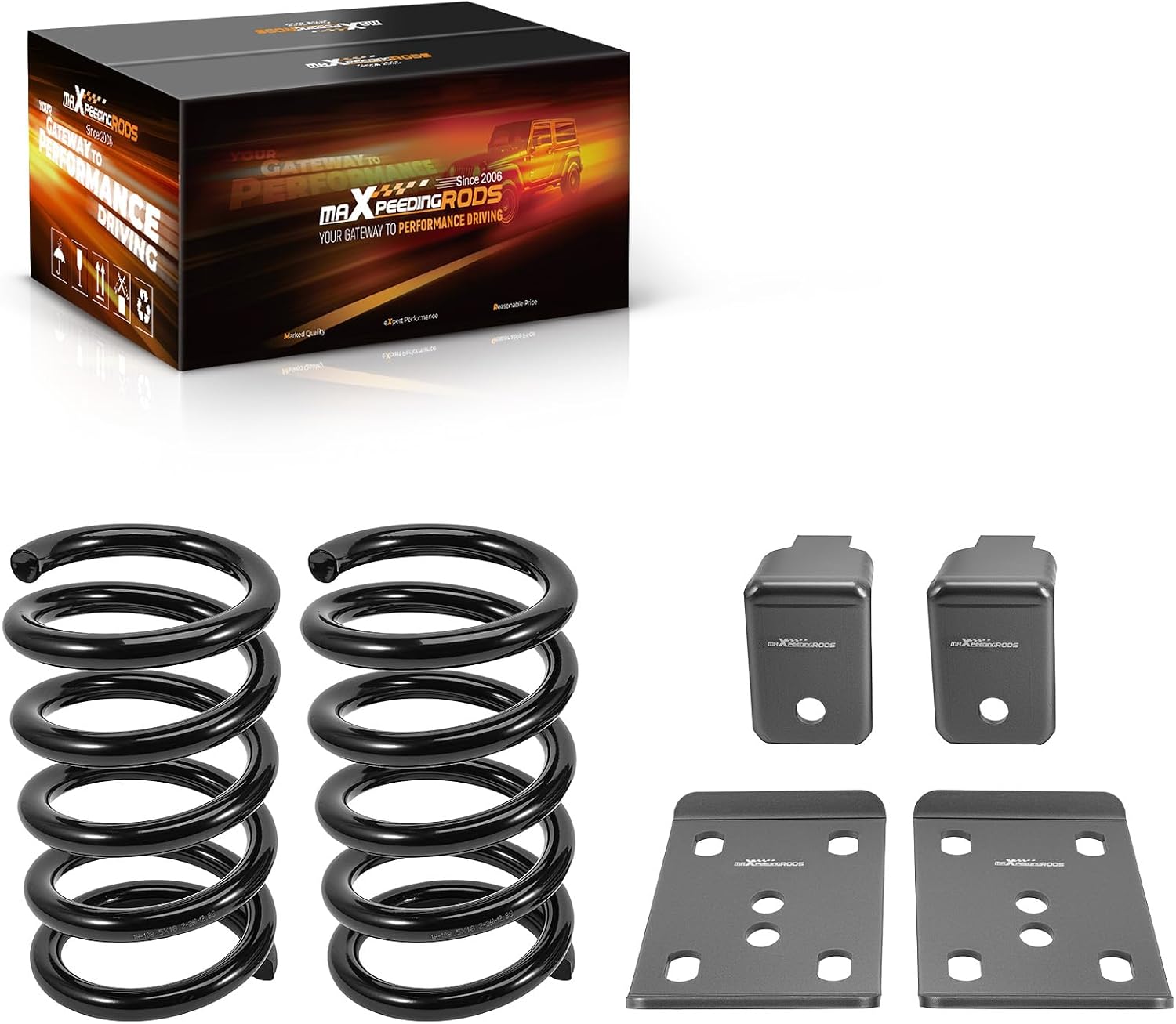 maXpeedingrods 3" Front & 6" Rear Lowering Kit for Dodge Ram 1500 V8 (2002–2008)