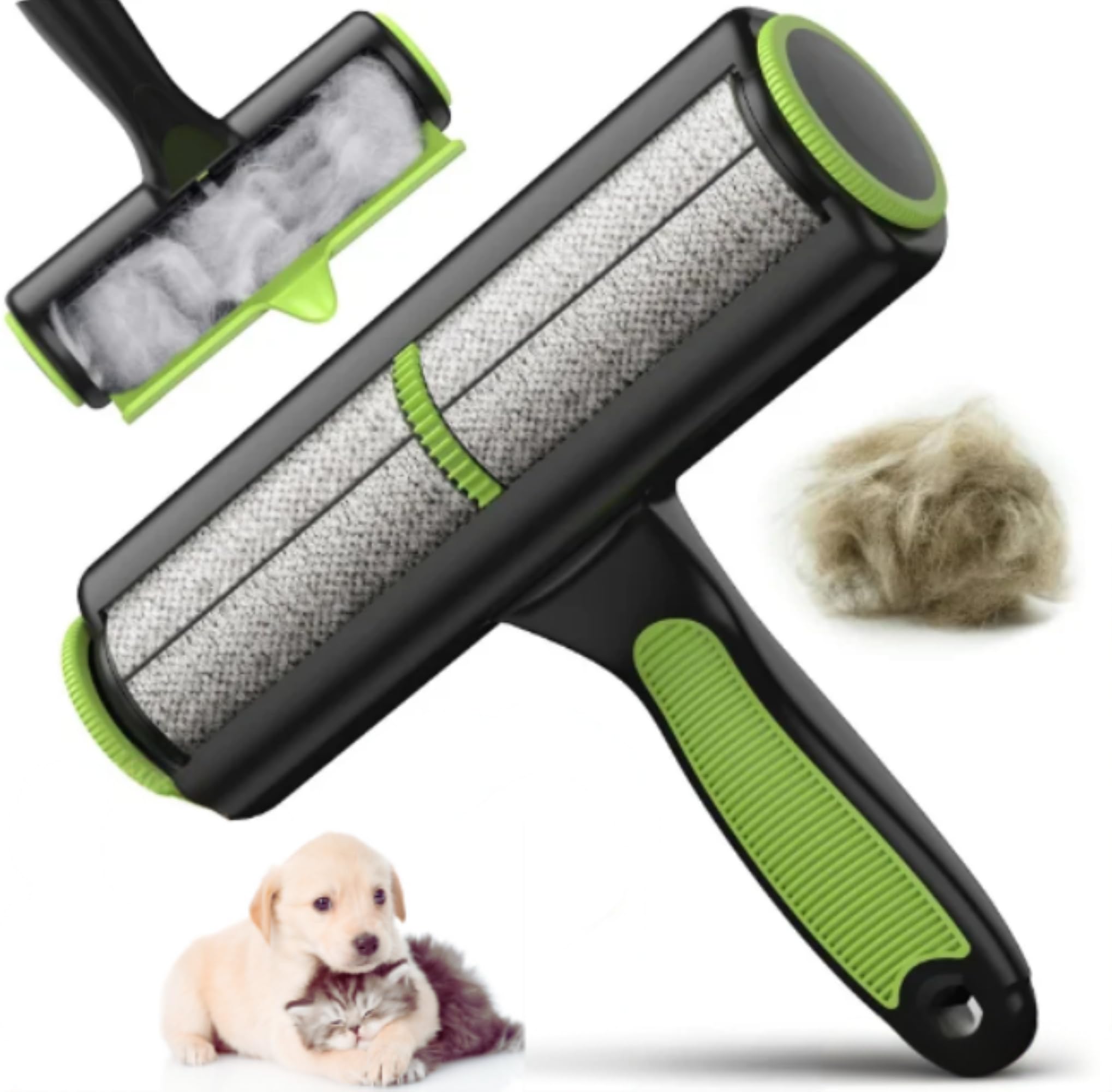 Quitapelos y rodillo para Mascotas. Removedor de pelaje para Perros y Gatos - Recoge pelos en Cama, Sofá, Coche y Alfombras - Cepillo lavable y reutilizable. Quita pelos con agarre ergonómico.