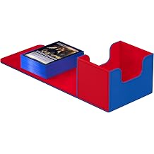 Ultimate Guard Sidewinder Synergy 100+, Deck Box for 100 Double-Sleeved TCG Cards, Blue/Red, Magnetic Closure & Microfiber Inner Lining