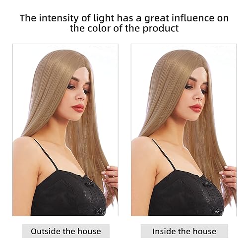 Miniatura 3 de Extensiones rubias, extensiones de cabello con clip para mujer, suaves y naturales, largas, lacias, postizos sintéticos de 22 pulgadas y 5 onzas de