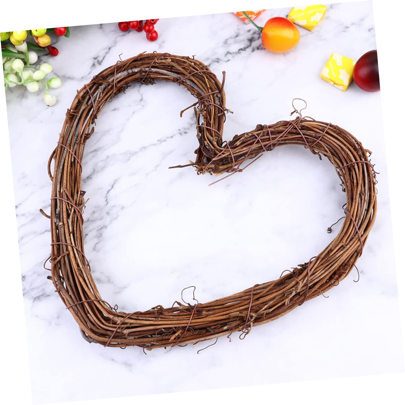 Cabilock Ghirlanda Cuore 4 Set Ghirlanda Di Cuori Acchiappasogni Natalizio Di Pino Gonne Degli Alberi Luci Decorative Decorazioni Di a Cuore Natale Brown Rattan 3 Pezzi * 4