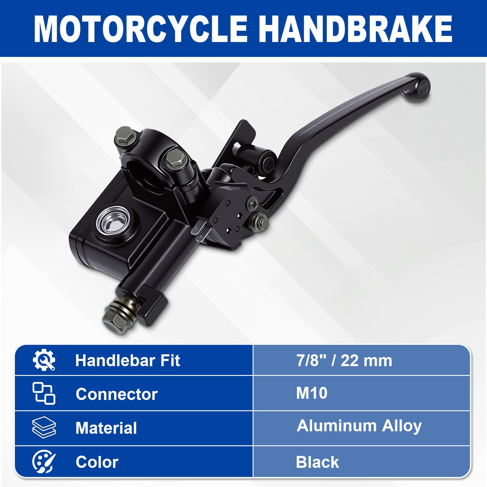 Poweka Leva del Freno Idraulico 7/8" 22 mm, Freno Universal Ahead Pump per 50cc 125cc 150cc 250cc Gy6 Scooter Quad ATV Dirty Pit Bike