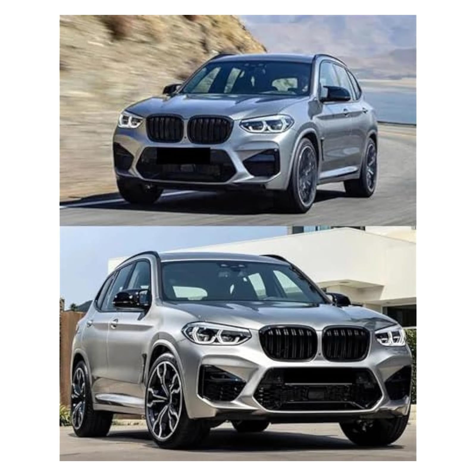 Für X3 X4 G01 G02 G08 2018 2019 2020 Auto-Frontgrill Renngrills Motorhaube Nieren-Stoßstangengitter Doppellamellengrill Vorderer Nierengrill Front Nierengrill Grills(B)