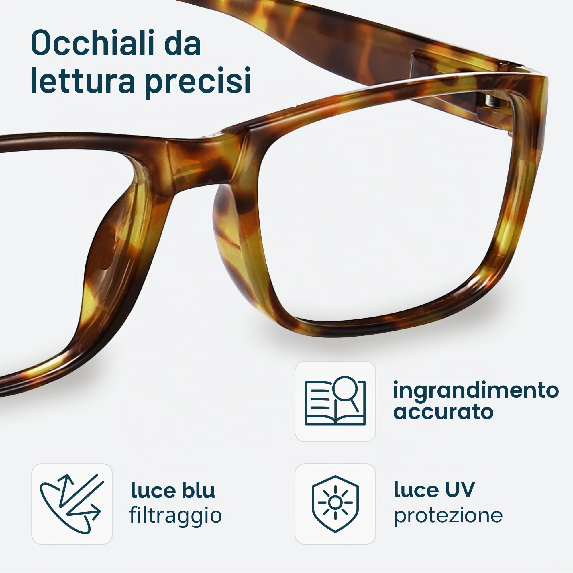 Gaoye 2 confezioni di occhiali da lettura per donne e uomini con filtro luce blu, occhiali ottici da vista, aiuto alla lettura per donne e uomini