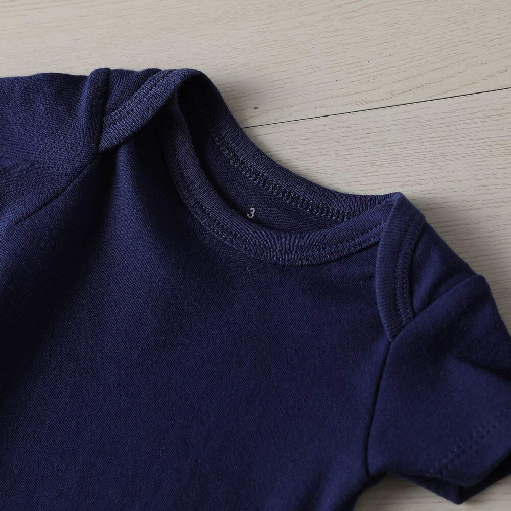 shlrzy Mess with Grandpa Baby Boy Clothes Unisex Funny Baby Girl Bodysuits navy 0-3Months