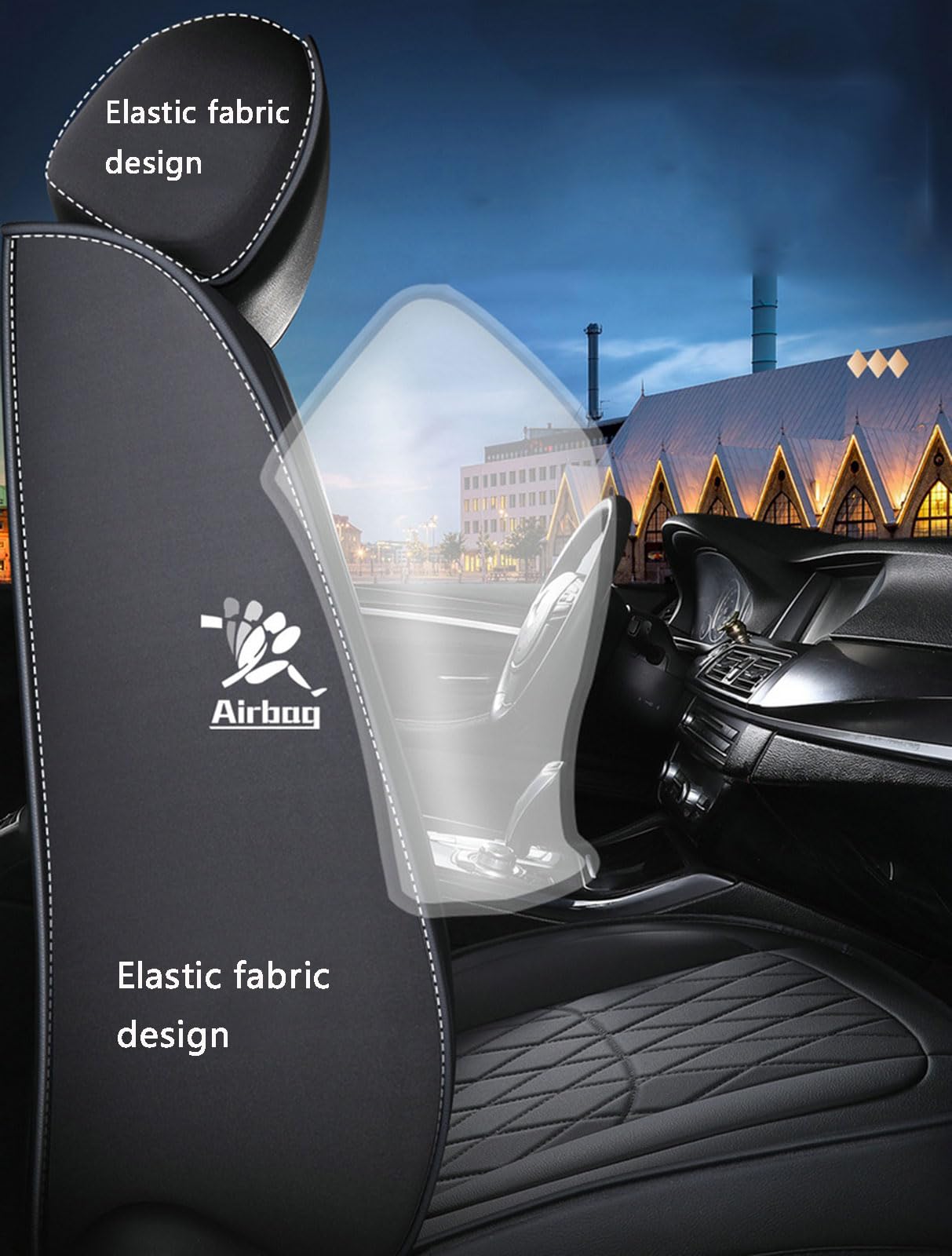 ZORQ Auto Leder Sitzbezügesets Für Peugeot 208 I  Produktbild-Vorschau 12